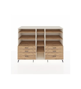 Kronos Dolap 10 Raflı 6 Çekmeceli  220x59x163 Aytaşı-Çam