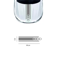 Audi İçin Uyumlu Aksesuar Oto Kaput Sticker Çift Şerit 80*20 Cm
