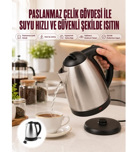 Çelik Su Isıtıcı Kettle Dayanıklı Paslanmaz Çelik Uzun Ömürlü