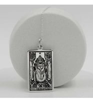 925 Ayar Gümüş Tarot (Baş Rahip) The Hierophant Kolye