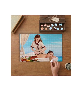 Vücut Masajı- Spa Tasarımı 240 parça Ahşap Puzzle Ahşap Kutuda MP00010