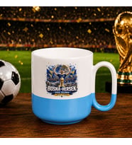 BK Gift Bosna-Hersek Taraftar Temalı Dünya Futbol Kupası Tasarımlı Mavi Joyful Kupa Bardak-3