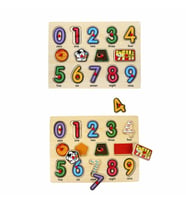 130444 Ahşap Raptiyeli Puzzle Saat