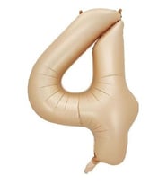 Benim Marifetlerim 4 Rakamı Karamel Folyo Balon 34 inch 86 cm