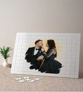 Kişiye Özel Hediye Efektli Fotoğraflı Puzzle