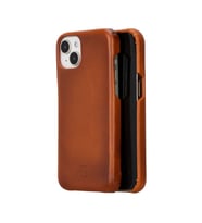 Bouletta Apple iPhone 15 Plus Uyumlu Deri Arka Kapak F360 RST2EF (Taba)