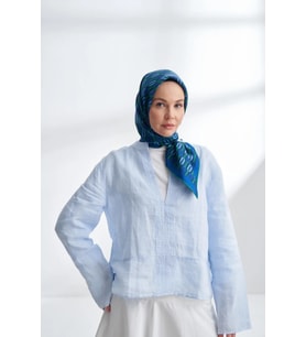 LINE DESEN TWILL İPEK EŞARP -4304 (Y.Zümrüt)