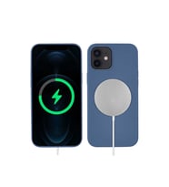 Apple iPhone 12 Uyumlu Kılıf Zore Silksafe Wireless Kapak (Mavi)