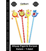 Özel Üretim Hediyelik Okul Kırtasiye Eğlenceli Hayvanlı Renkli Kaliteli Ahşap Figürlü Kurşun Kalem