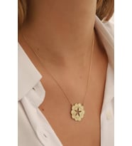 PRENSES PIRLANTA Altın Kolye/Kalp Deseni Altın Kolye/14 Ayar Altın Aile Kolye/Altın İsim Kolye Modeli
