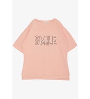 Breeze Kız Çocuk Tişört Smile Yazı Baskılı Taşlı 9-16 Yaş, Somon
