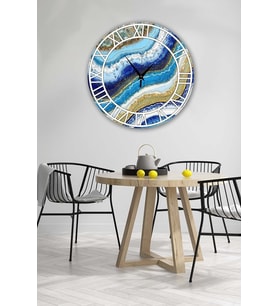 Retro Tasarımlı Duvar Saati 35x35 Cm (Baskılı)