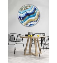 Retro Tasarımlı Duvar Saati 35x35 Cm (Baskılı)