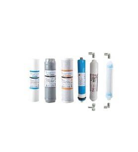 AQUAFLY Su Arıtma Filtresi Çift Karbonlu  6lı Takım DETOX Arıtıcı Filtresi YEDEK 10' AÇIK KASA UYUMLU