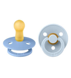 Bibs Colour İkili Kauçuk Emzik- Sky Blue/ Baby Blue 6-18 Ay