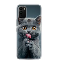GM 21 Plus Kılıf HD Resim Baskılı Komik Kedi StKd -008