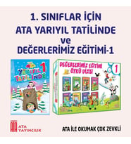 1.Sınıf Ata Yarıyıl Tatilinde +Değerlerimiz Eğitimi Öykü Dizisi 1 (Beyaz)