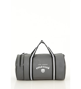 UNİSEX SİLİNDİR SPOR FİTNESS ÇANTASI DUFFEL BAG GRİ-FÜME (Gri-Füme-Kırmızı)