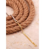 Düğüm Altın ve Rodyum Kaplama Unisex Gümüş Bileklik 4440