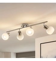 Rsylight Modern İnox Kaplama 180 Derece Hareketli Beyaz Opal Camlı Dekoratif Tavan Plofyoner Avize