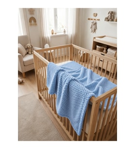 90x110cm Wellsoft Nohut Bebek Battaniyesi - Mavi