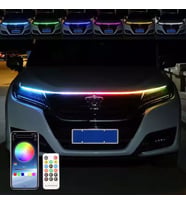DRL Ön Kaput Gündüz Ledi App ve Kumanda Kontrol 1.5 Metre RGB Led Şerit Golf 8 Dizayn