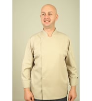 Bej Gabardin Kumaş Erkek Aşçı Ceketi