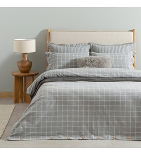 Nevresim Seti Ekstra King Size 260x220 cm Gri