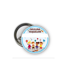 Okuluna Hoşgeldin Rozet - Öğrenci Rozeti ( 20 Adet )