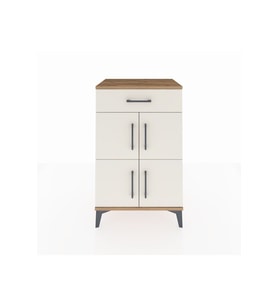 Hyperion Komodin Tek Raflı Tek Çekmeceli 4 Kapaklı 60x44x96 Çam-Aytaşı
