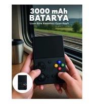 Mey İthalat® Retro Taşınabilir Oyun Konsolu 3.5 İnç IPS Ekran 26 Emülatör Destekli 64GB El Tipi Oyun