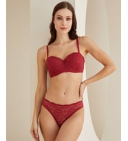 Desteksiz Balenli Dantelli Cuplı Lotus Günlük Sütyen Takım -4817 (Çok Renkli)