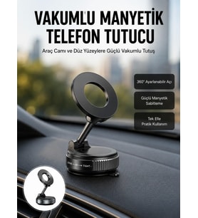 360 Derece Ayarlanabilir Manyetik Araç Telefon Standı Yeni Nesil
