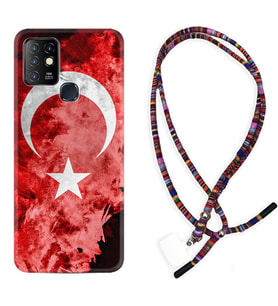 INFINIX Hot 8 9 10 11S Hot 10 Play 10T Kılıf Boyun Asklı Rasta Silikon Şanlı Türk Bayrağı 3 1395
