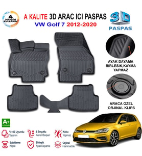 Vw Golf 7 3D Paspas Havuzlu Pro 2012-2020 Arası