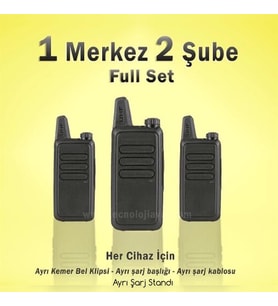 Çaycı Telsizi 1 Merkez 2 Şube Full Set