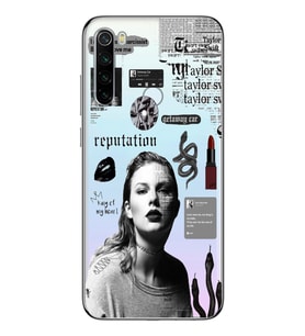 Redmi Note 8 Uyumlu Taylor Swift Desenli Şeffaf Telefon Kılıfı