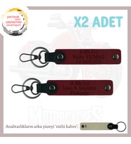 Hız Aşıklarına Hediye, İsim Plaka ve A Rh (+) Kan Grubu, Kişisel Acil Durum x2 Anahtarlık, Bordo-SK