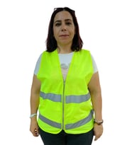 Mey İthalat® Fermuarlı Sarı İkaz Yeleği XL Beden 59 cm