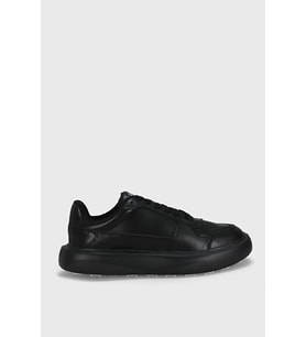 Lufian Mateas Erkek Deri Sneaker Ayakkabı (Siyah)