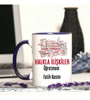 Halkla İlişkiler  Öğretmenine Özel Öğretmenler Günü Hediyesi Kişiye Özel Kupa Ba
