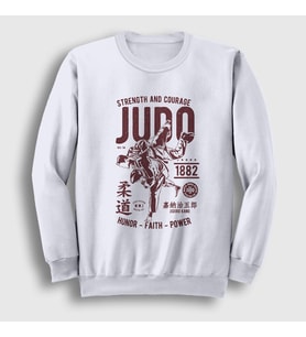 Presmono Unisex Beyaz Kano Jigoro Ufc Mma Judo Sweatshirt 503007tt