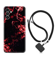 Samsung A23 A31 A32 A50 A51 A52 A53 A70 Kılıf Boyun Askılı Silikon Red Smoke 1745