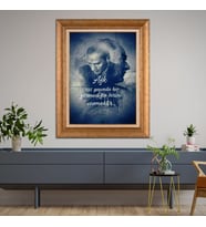 Altın Varaklı Çerçeveli Paspartulu Atatürk Tablo DC0890 (Gold)