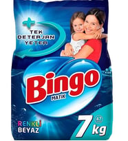 BİNGO MATİK RENKLİ BEYAZ 7 KG