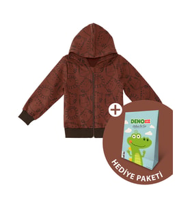 Hayvanlar Erkek Bebek Kahverengi Sweatshirt