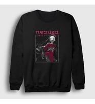 Presmono Unisex Siyah Nezuko Kamado V2 Anime Demon Slayer Kimetsu No Yaiba Sweatshirt 308200tt