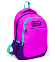 Coral High Pembe Mor Kız Çocuk USB Çıkışlı İlkokul ve Ortaokul Sırt Çantası