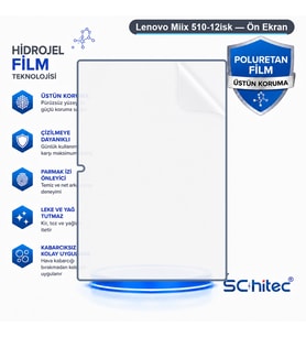 SChitec Lenovo Miix 510-12isk Uyumlu Ön Yüzey Nano Şeffaf Hidrojel Ekran Koruyucu