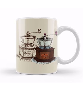 Funny Coffee Drinks Art Lover Gift Quote Vintage Retro Kupa Bardak Porselen